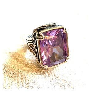 R2001 Silpada Lavender Fields Sterling Ring Size 7